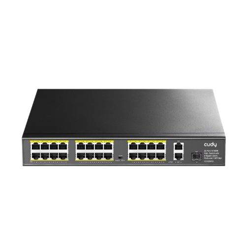 FS1026PS1_wr_01.jpg Cudy 24-Port Unmanaged POE Switch - Rack Mount