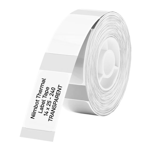 TT14x25-240TRANSPARENT_wr_01.jpg NIIMBOT D11/D110/D101/H1S Thermal Label 14x25mm - 240 Labels Per Roll - Transparent